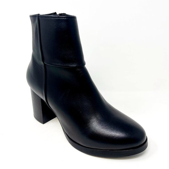Thursday Boot Co Womens Black Modern Handcrafted Leather Bootie - Picture 2 of 5